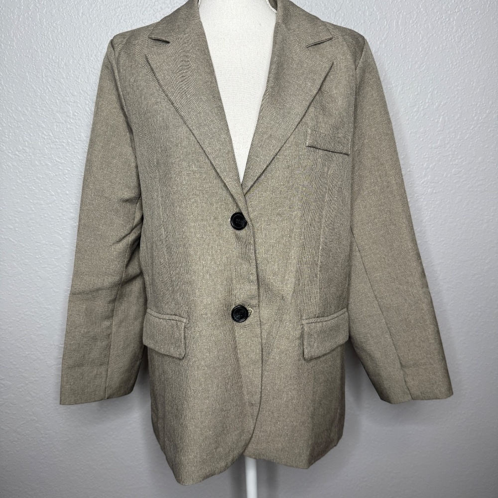 Grace & Chili‎ Large Long sleeve 2 Button Blazer -cp